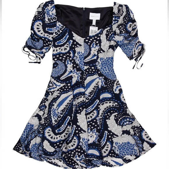 Alice McCall NEW Blue Paisley Print Tie Detail Women's Mini Dress size X… - Picture 4 of 5